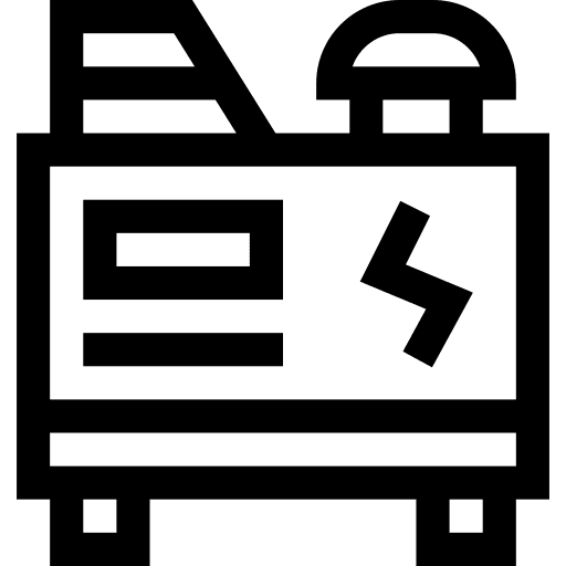 Electric generator electronics construction and tools technology icon Electric generator electronics construction and tools technology icon