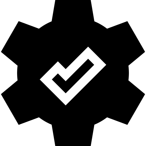 Check cog work settings icon