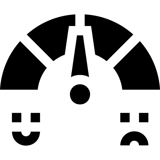 Customer satisfaction meter marketing rate icon
