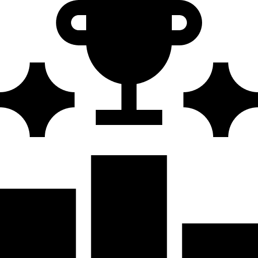 Podium trophy position winner icon