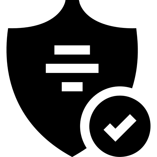 Protection guarantee security shield icon