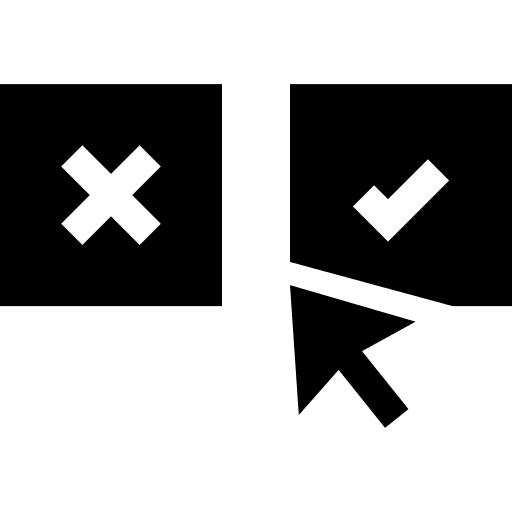 Rating review yes or no quality control icon