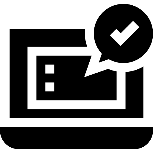 Check rating feedback check icon