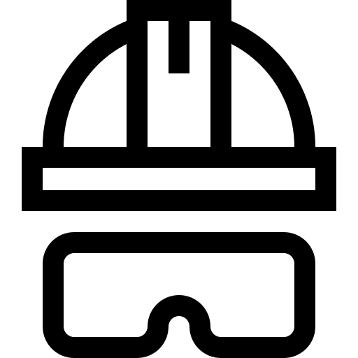 Helmet protection professions and jobs safety icon