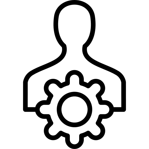 User human resources gear people icon