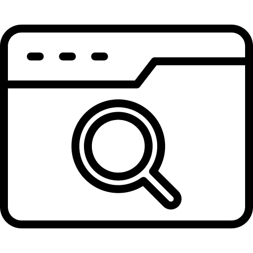 Browser seo and web browser search icon