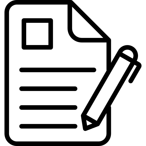 Contract pen signature agreement icon