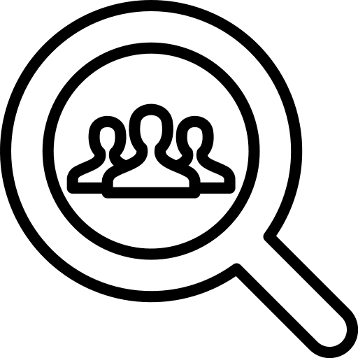Group people researcher user icon