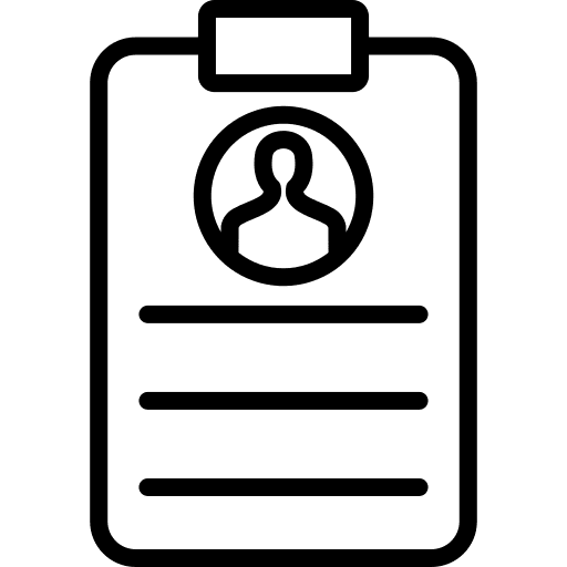 Clipboard user candidate document icon