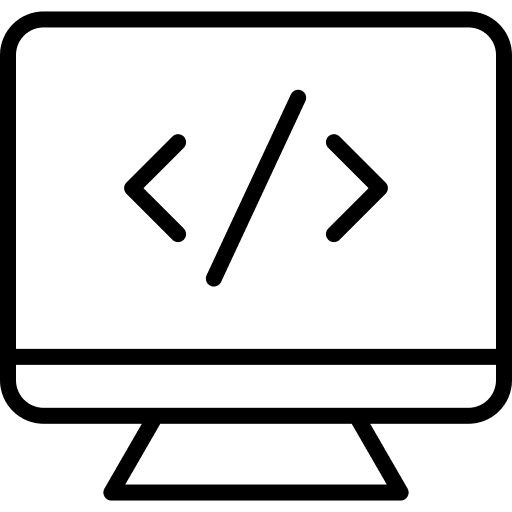 Coding code seo and web browser icon