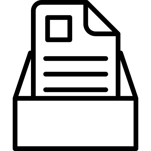 Document office material files and folders sheet icon