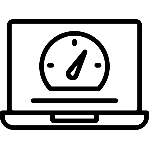 Speed test electronics internet interface icon