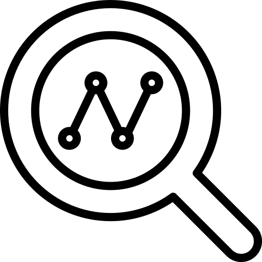 Analytics magnifying glass analytics zoom icon