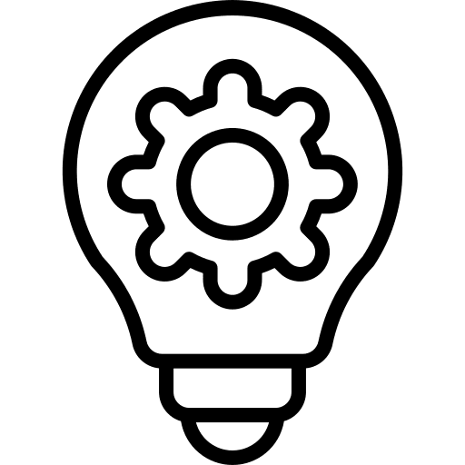 Idea technology gear process icon