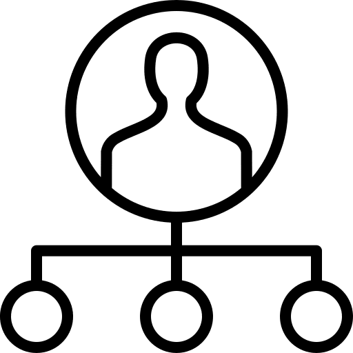 Management team gear user icon