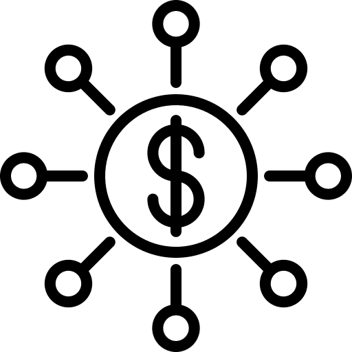 Network note dollar business icon
