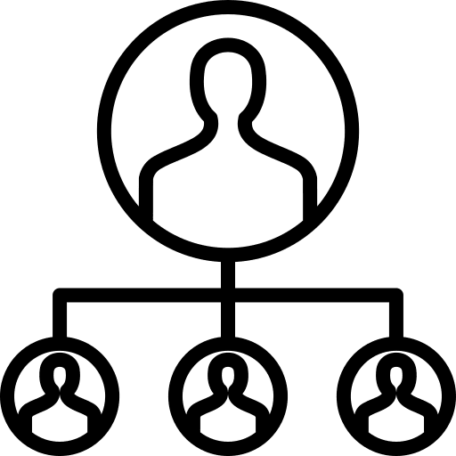 Organization idea teamwork person icon