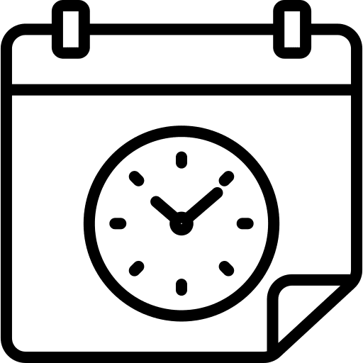 Calendar organization clock date icon