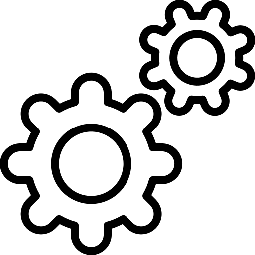 Settings metal gear interface gear icon