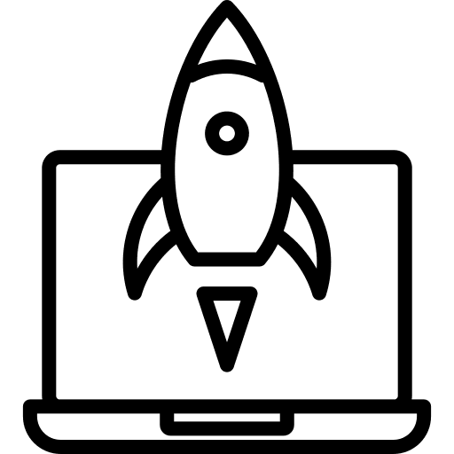 Startup rocket launch start up icon
