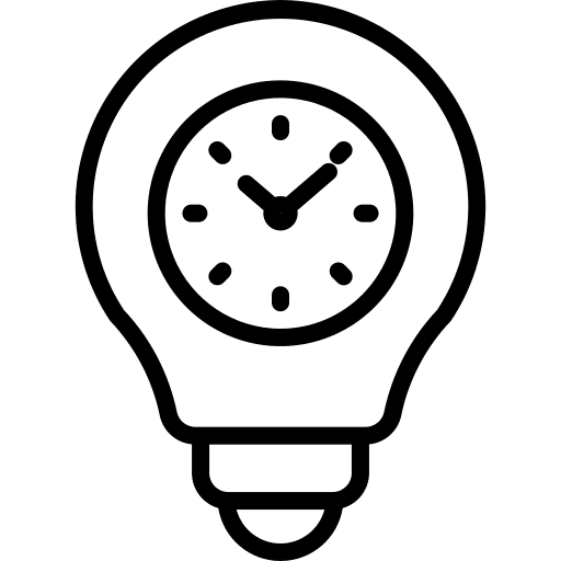 Time management timetable clock cogwheel icon