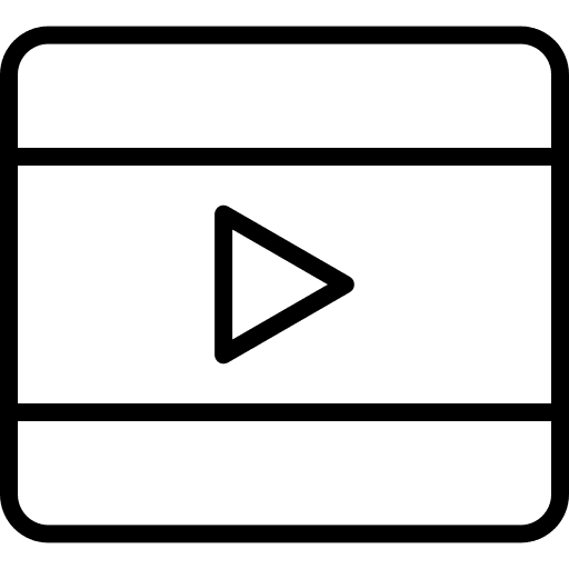 Video player film strip media video player icon