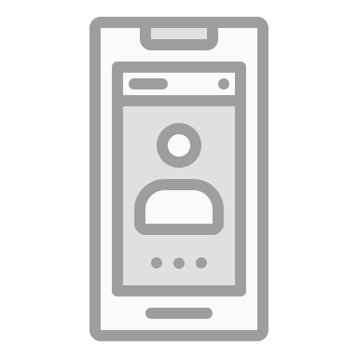 Online meeting video conference user smartphone icon
