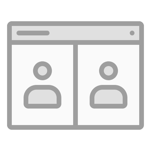 Online meeting website discussion user icon Online meeting website discussion user icon
