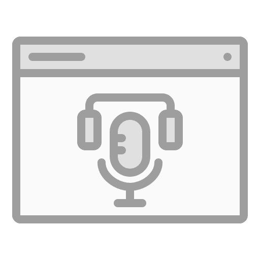 Podcast electronic microphone radio icon
