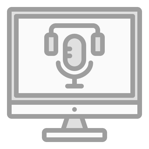 Podcast microphone electronics website icon Podcast microphone electronics website icon