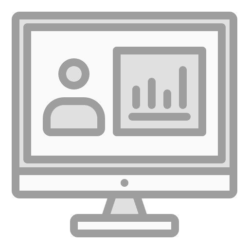 Presentation computer graph stats icon Presentation computer graph stats icon
