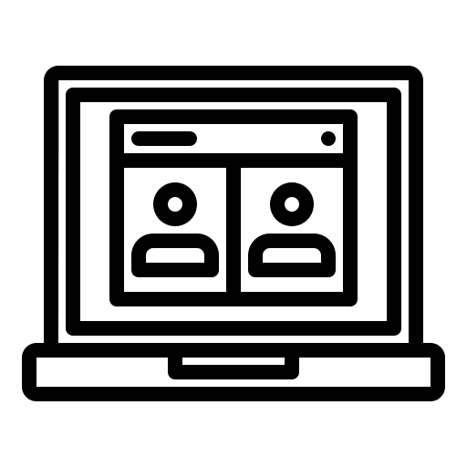 Online meeting video conference video call online communication icon Online meeting video conference video call online communication icon