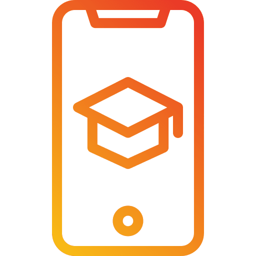 Elearning smartphone elearning phone icon Elearning smartphone elearning phone icon