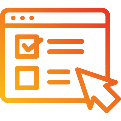 Exam survey exam check list icon