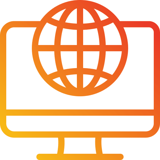 Knowledge monitor knowledge globe icon