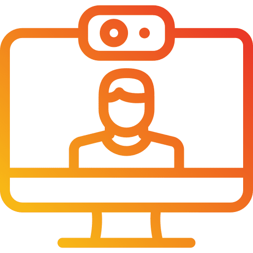 Video call screen education webcam icon Video call screen education webcam icon