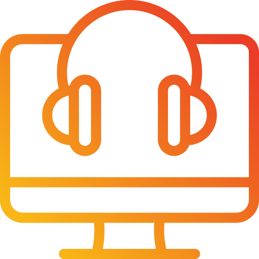 Headset computer monitor electronics icon Headset computer monitor electronics icon