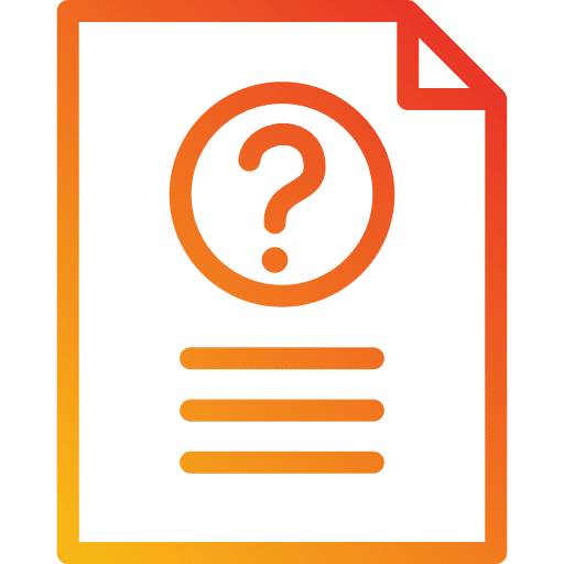 Ask files and folders survey question mark icon Ask files and folders survey question mark icon