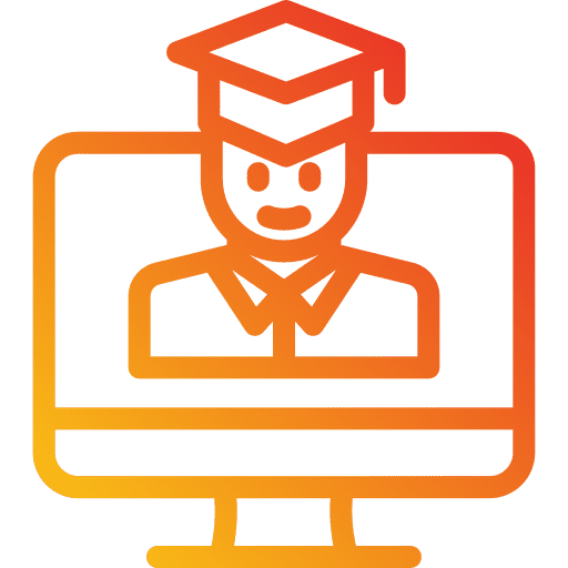 Graduation online course education distance learning icon Graduation online course education distance learning icon