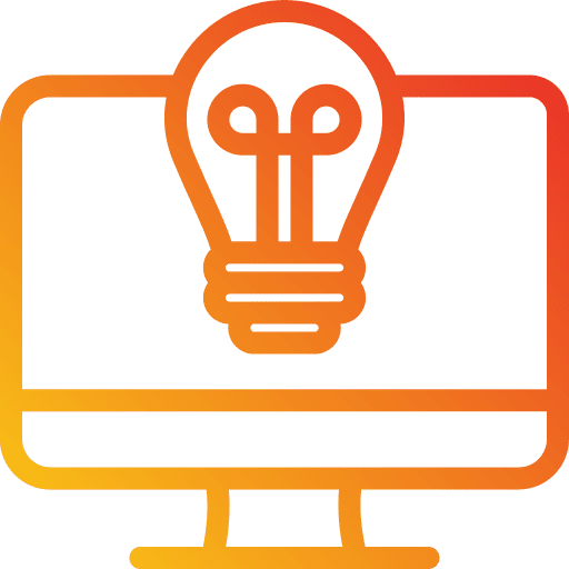 Idea technology innovation screen icon Idea technology innovation screen icon