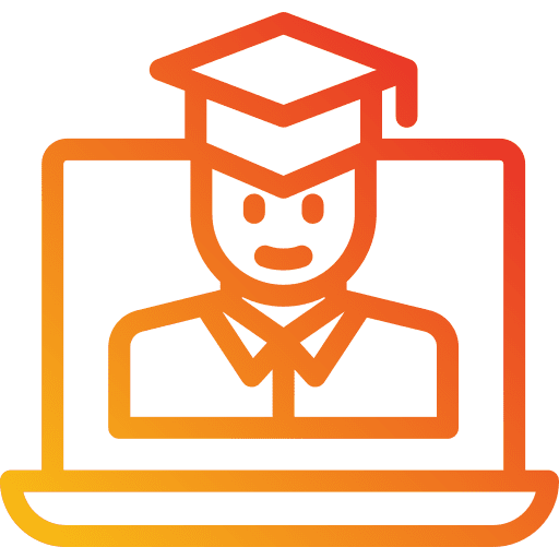 Laptop graduation hat online education online learning icon Laptop graduation hat online education online learning icon