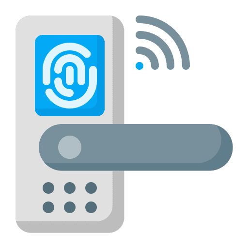 Smart door technology smart door internet of things icon