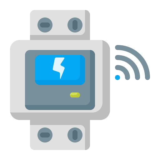 Smart meter wifi signal monitoring technology icon