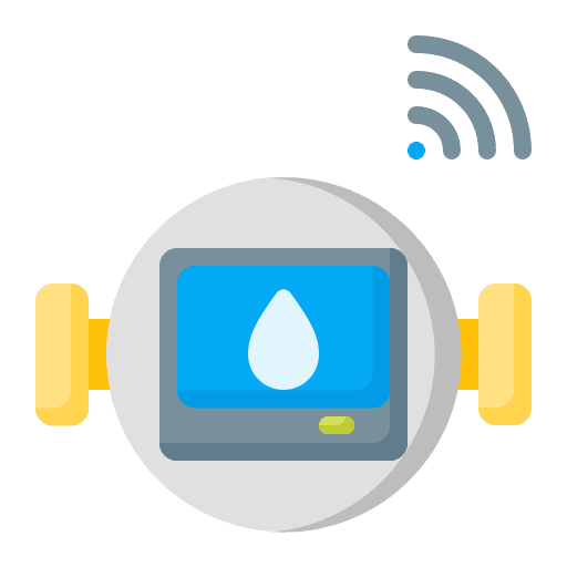 Water meter monitoring internet of things water meter icon