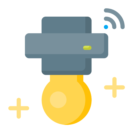 Smart light internet of things electronics smart light icon Smart light internet of things electronics smart light icon