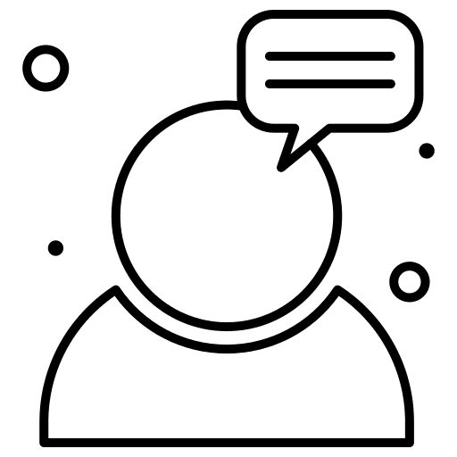 User message communications speech bubble icon