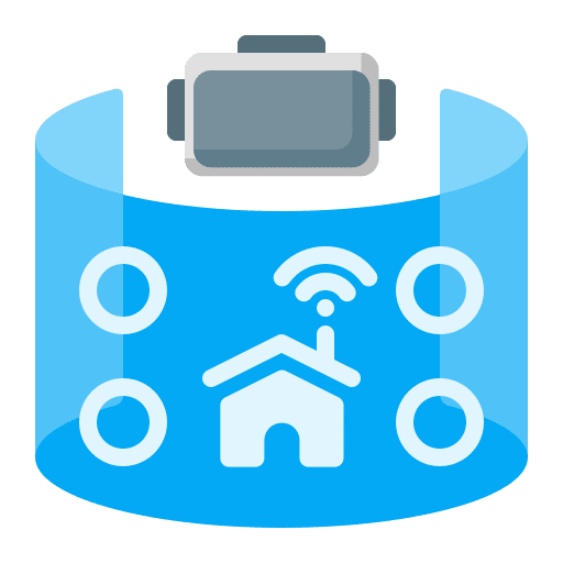 Virtual reality internet of things smart home home automation icon Virtual reality internet of things smart home home automation icon