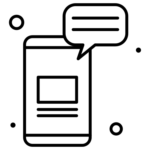 Mobile phone sms communications message icon Mobile phone sms communications message icon