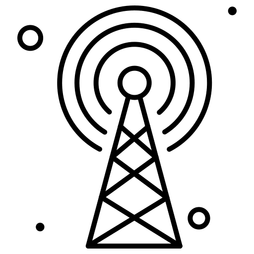 Signal tower wifi signal communications electronics icon Signal tower wifi signal communications electronics icon