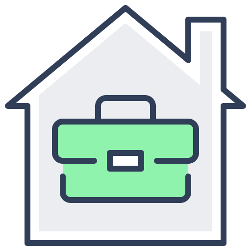 Home office job business and finance working at home icon Home office job business and finance working at home icon